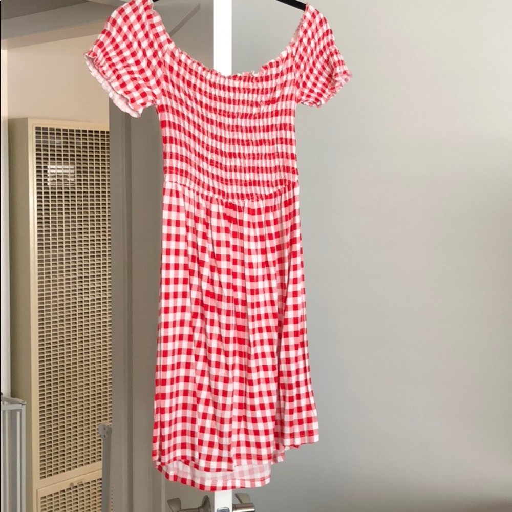 Gingham mini dress